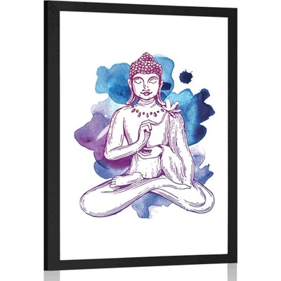 Plakát ilustrace Buddhy - 40x60 no frame