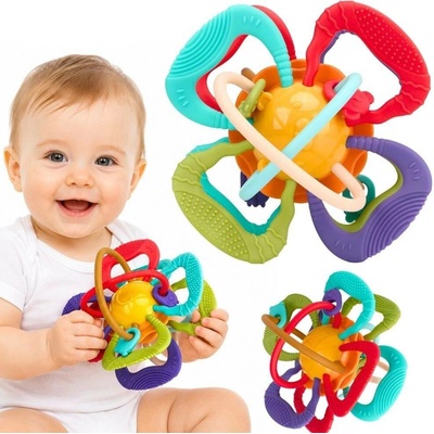 Woopie baby smyslové chrastítko a kousátko míček