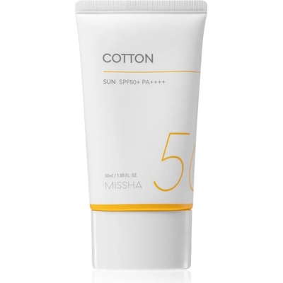 Missha All Around Safe Block Cotton Sun слънцезащитен крем SPF 50+ за чувствителна и алергична кожа 50ml
