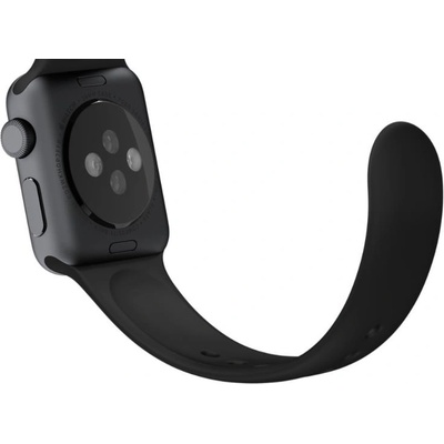 Apple Оригинална силиконова каишка за Apple Watch 42мм, 44м - Apple Sport Band S/M (bulk) (черен)