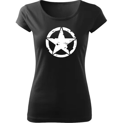DRAGOWA дамска тениска, Звезда, черна, 150г/м2 (6500)