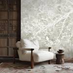 Art Gift Decor Фототапет с клони и птици в неутрални тонове