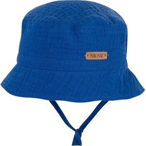 Pure Pure Детска шапка Pure pure Kids' Tie-Up Hat Muslin Hat - Ink Blue - размер 49 cm (904-3864-0214)