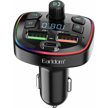 Earldom FM Трансмитер Earldom ET-M71, Bluetooth, USB, 3.1A, Черен - 17721 (17721)