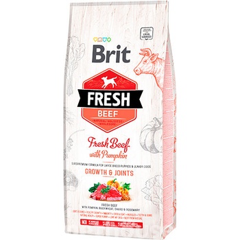 Brit Fresh Beef with Pumpkin Puppy Large Bones & Joints за подрастващи кученца от големите породи, с прясно телешко месо и тиква, 2.5 кг
