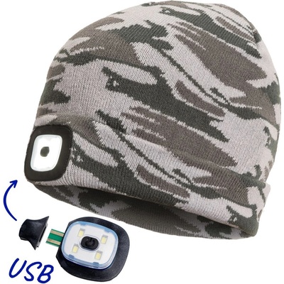 Cerva DEEL LED lampa čepice šedá kamufláž