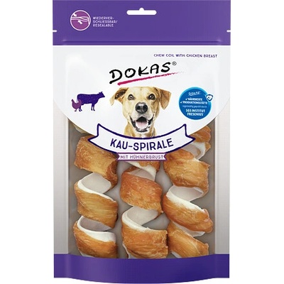Dokas Spirály z Hovězí kůže obalené kuřecím masem 110 g