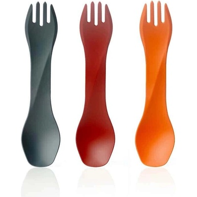 Humangear GoBites UNO Příbor Mini 3 ks červený šedý oranžový