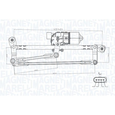 Systém čištění skel MAGNETI MARELLI 064351737010