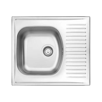 Deante 1-bowl sink Techno with short drainer 51 x 58cm steel (ZMU 3113)