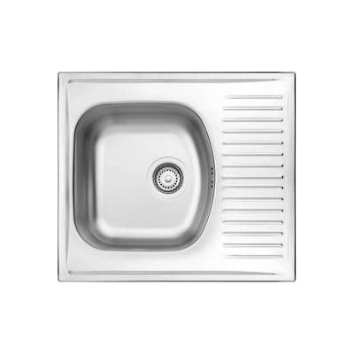 Deante 1-bowl sink Techno with short drainer 51 x 58cm steel (ZMU 3113)