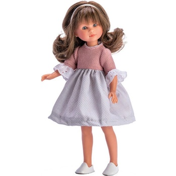 Asi Dolls Кукла Asi Dolls - Силия, с карирана рокля в сиво-бяло, 30 cm (0167120)