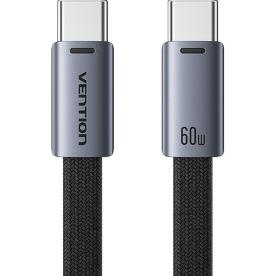 Vention TRZBH Flat USB 2.0 Type-C Male to Type-C Male 3A 2m černý