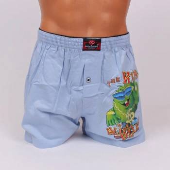 Image 1 of Мъжки памучен боксер в светлосин цвят с апликация