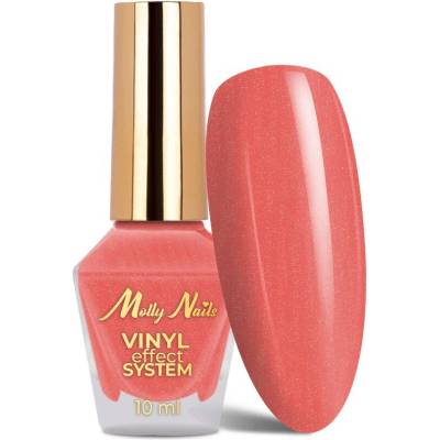 Klasický lak na nehty MOLLYNAILS 10ml Vinyl Effect Sparking Pink