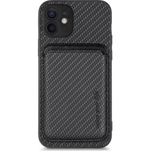 FixPremium Carbon s MagSafe Wallet iPhone 12 mini čierne