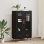 vidaXL Висок шкаф Черния дъб 69, 5 x 31 x 115 см (882507)
