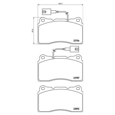 BREMBO Sada brzdových platničiek kotúčovej brzdy P23154X