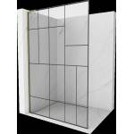 Mexen Kioto L душ стена Walk-in 120 x 200 cm, черен мотив, златен - 800-120-103-50-78 (800-120-103-50-78)