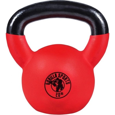 Gorilla Sports Kettlebell činka, pogumovaný povrch, 20 kg