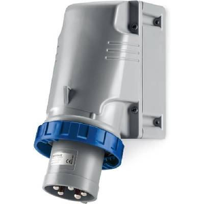 Промишлен щепсел 2P+Е 63A 200-250V IP67/69, 6h серия Optima Top за открит монтаж - 245.6393T (245.6393T)