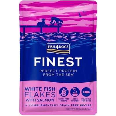 Fish4Dogs Finest White Fish flakes 100 g