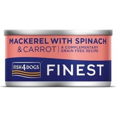 Fish4Dogs Finest s makrelou mrkvou a špenátom 85 g