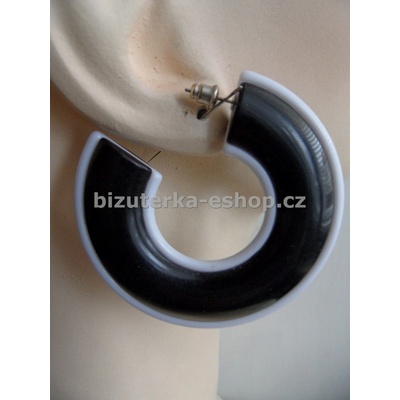 Bizuterka-eshop.cz kruhy placaté 05661 černo bílé