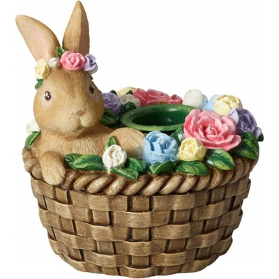 Villeroy & Boch - Svietnik Zajačik v košíku 9cm - Spring Fantasy