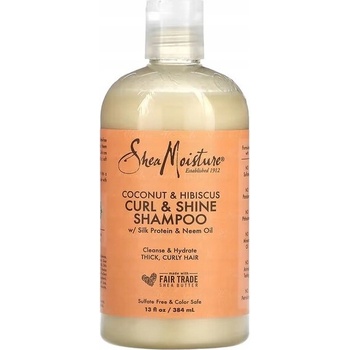 Shea Moisture Coconut & Hibiscus Curl & Shine Shampoopro podporu vln a lesku 384 ml