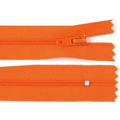 Pro Háčkování Spirálový zip pinlock No 3 délka 20 cm oranžový