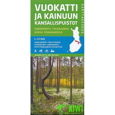 mapa Vuokatti ja Kainuun 1:25 t.