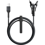 Nomad Kevlar USB-A to Universal Cable v2 - здрав кевларен кабел за устройства с Lightning, microUSB и USB-C порт (150 см) (черен)