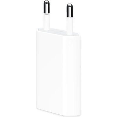 Apple Оригиналнo захранване с USB изход за ел. мрежа за iPhone и iPod - Apple USB Power Adapter 5W (ритейл опаковка) (md813zm/a)