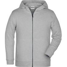 James & Nicholson mikina na zips z biobavlny 8026k šedý melír
