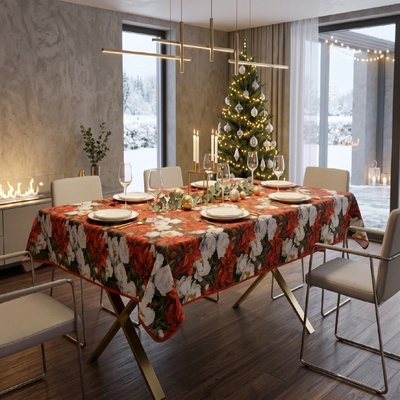 Mybesthome Vánoční ubrus NATALE SPLASH II. 140x230 cm