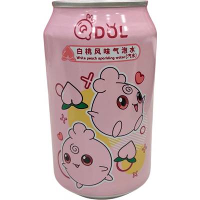 Qdol White Peach Sparkling Water 330 ml