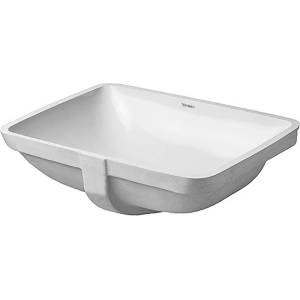 Duravit Starck 3 - Умивалник за вграждане в плот, 49x37 cm, без отвор за смесител, бял 0305490000 (0305490000)