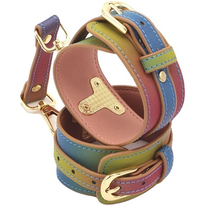 Kiotos Rainbow Fantasy Rainbow Leatherette Footcuffs