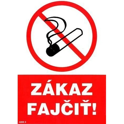 4200 3 S Zákaz fajčiť A5 / samolepka