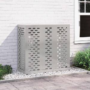 vidaXL Покритие за климатик Сребристо 110 x 50 x 105 см (865915)