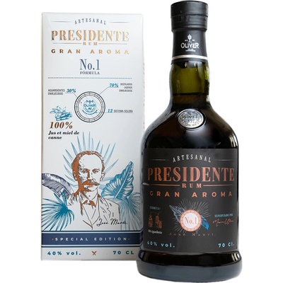Presidente Gran Aroma Dominican Republic 40% 0,7 l (čistá fľaša)