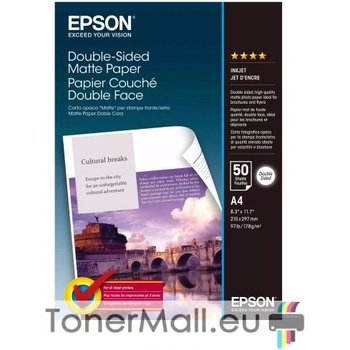 Image 1 of Epson Фотохартия EPSON C13S041569 Double Sided Matte Paper, A4, 178 g/m2, 50 sheets