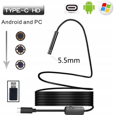APT Endoskopická kamera 5,5 mm, 5 m, USB – Zboží Dáma