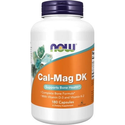 NOW Cal-Mag DK | Calcium, Magnesium, Vitamin D3 + K2 [180 капсули]