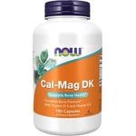 NOW Cal-Mag DK | Calcium, Magnesium, Vitamin D3 + K2 [180 капсули]