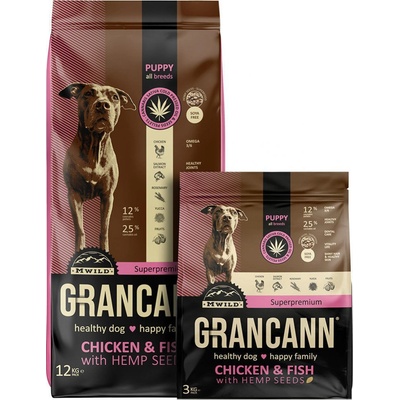 Grancann Chicken & Fish with Hemp seeds Puppy all breeds 3 kg