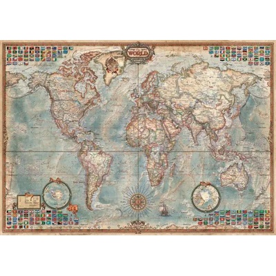 Educa - Puzzle World Political Map I - 1 500 piese
