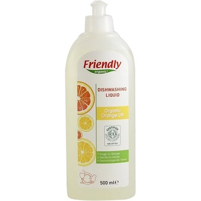 Friendly Organic Препарат за съдове Friendly Organic - С портокалово масло, 500 ml (FR.00447)