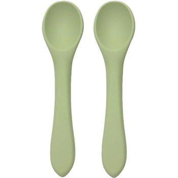 Lorelli Силиконови лъжички Lorelli - Natural, 2 броя, Fresh Green (10230690004)